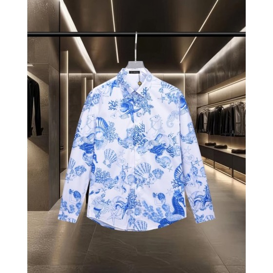 Louis Vuitton classic ocean print long-sleeved shirt